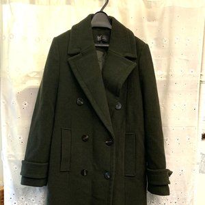 ZARA trf Khaki/dark olive green long coat Small